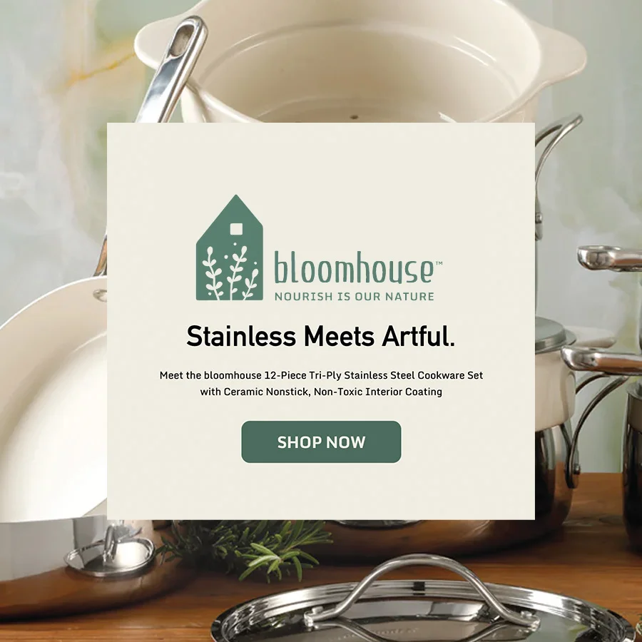 Bloomhouse Collection logo Bloomhouse Collection of cookware, featured on Oprah Winfrey's 2022 Holiday Gift Guide